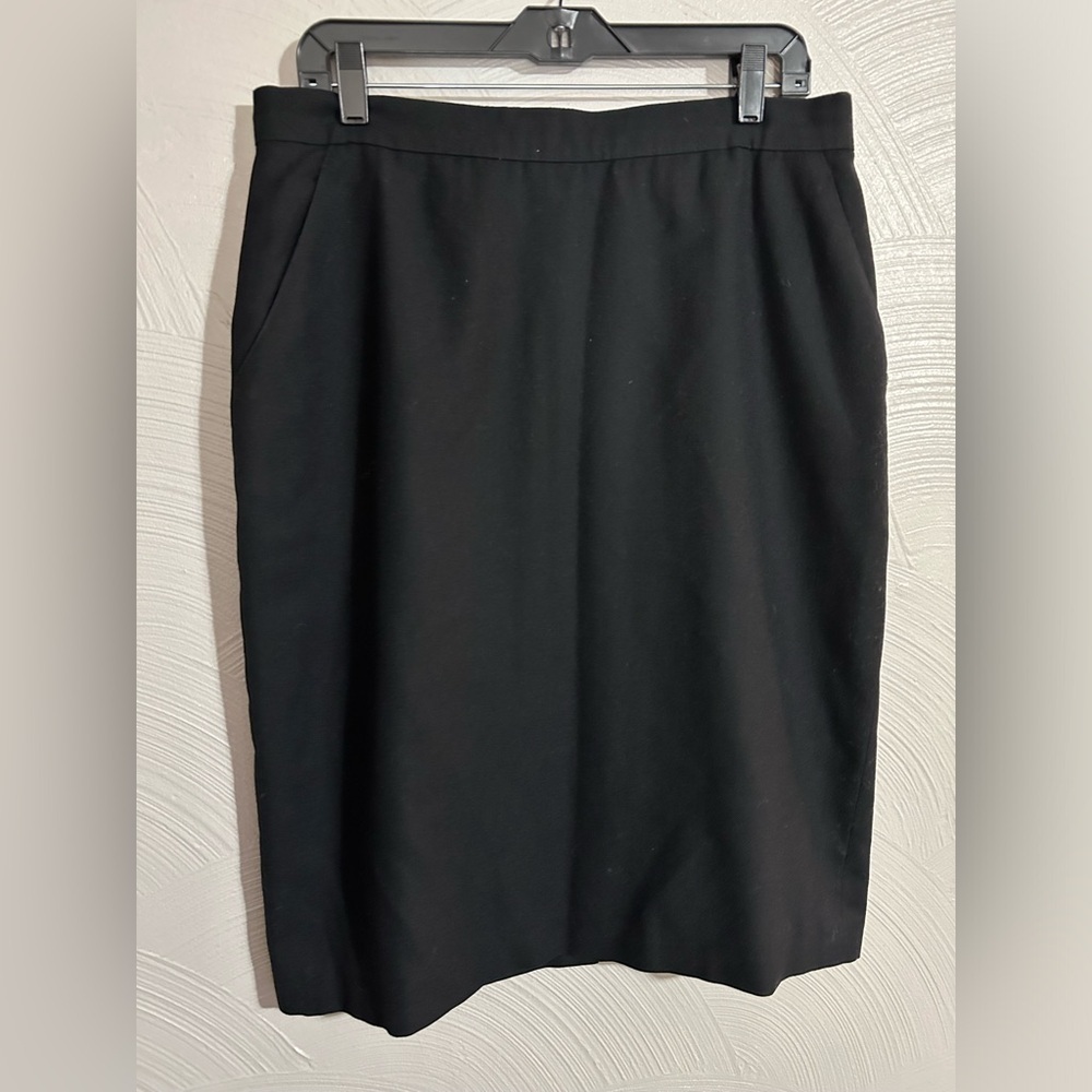 GIORGIO SANT'ANGELO Womens Size 16 Black *COLLECTIBLE GOLD* Merino Wool SKIRT